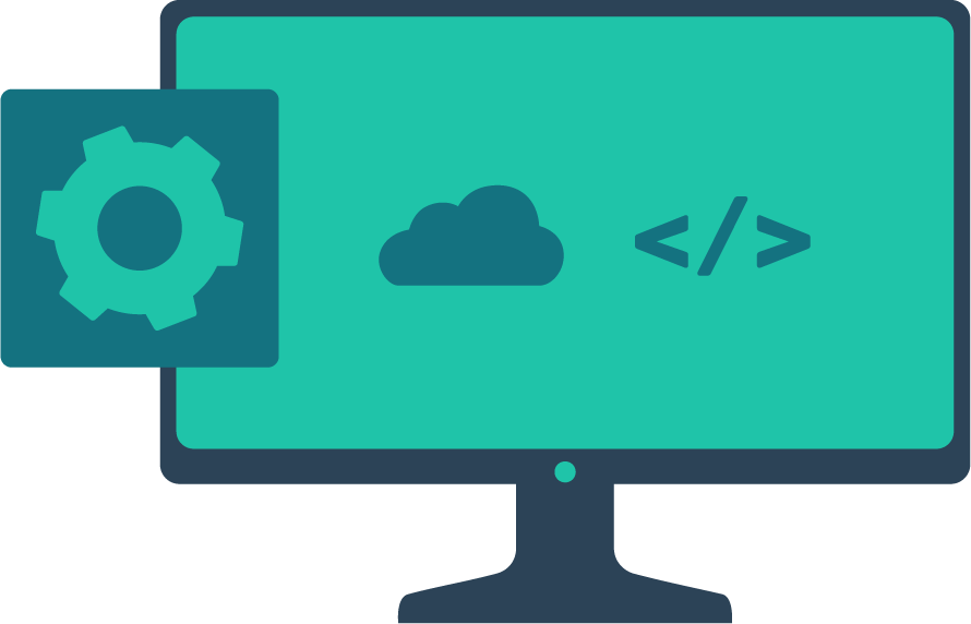 monitor with application on it